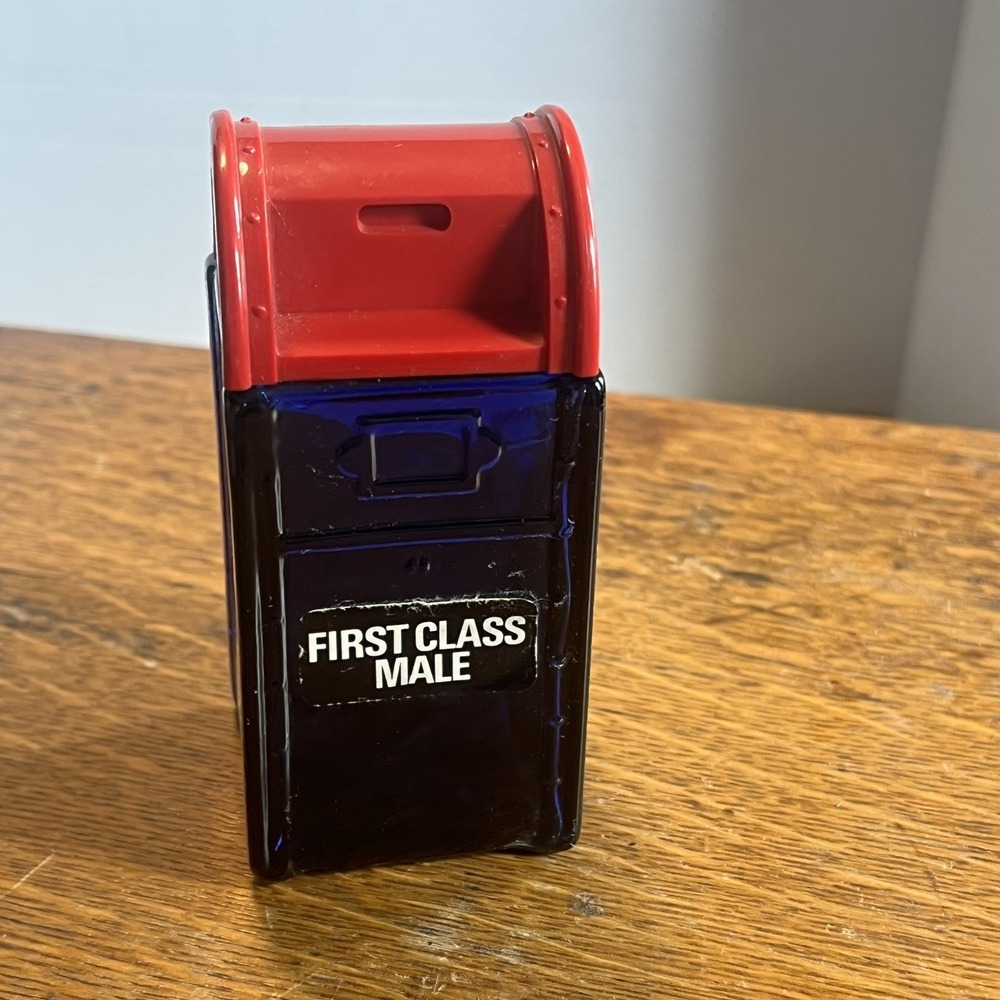 VTG Avon First Class Male Mailbox After Shave Bottle Cologne 4" Tall see pic